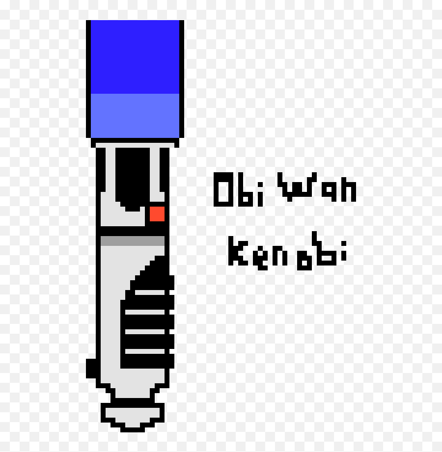 Obi Wan Kenobiu0027s Lightsaber Pixel Art Maker - Vertical Png,Obi Wan Png