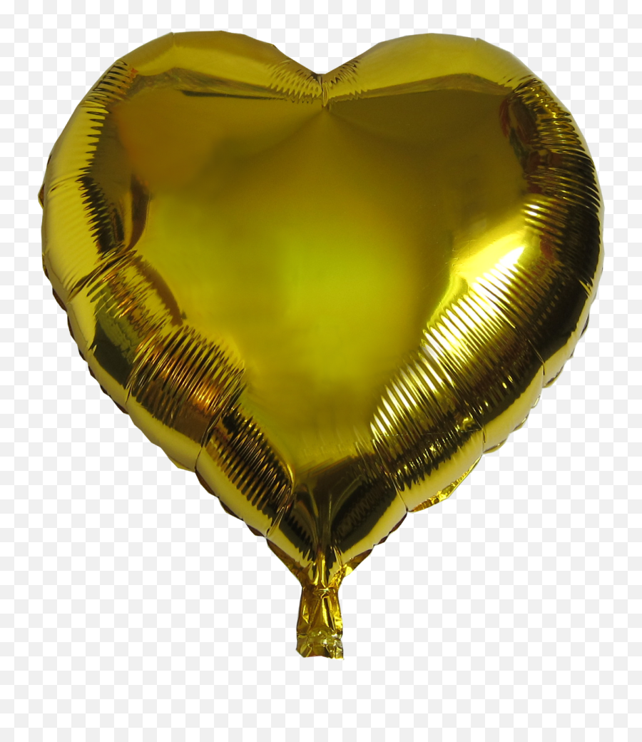 Heart Shape Balloon 23 Gold - Balloon Png,Heart Shape Transparent