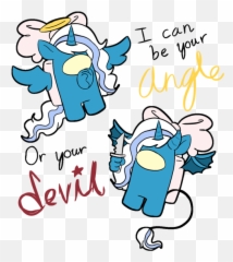 Devil Horns Among Us Black Player With - Angel Oc png