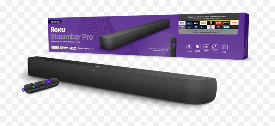 Roku Streambar Pro All - Inone Streaming Soundbar For Tv Png,Where Did My Sound Icon Go