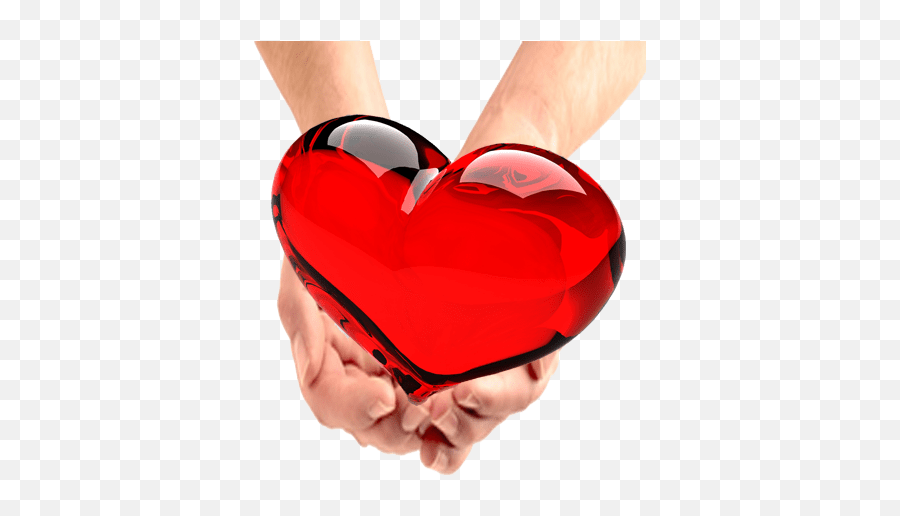 Red Heart In Hands Transparent Image Free Png Images - Transparent Red Glass Heart,Hand Transparent Png