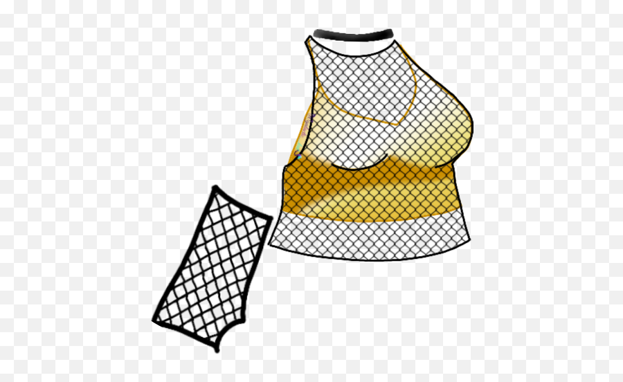 Gachalife Gachaverse Gacha Gachastudio Gold Top Fishnet Png Pattern