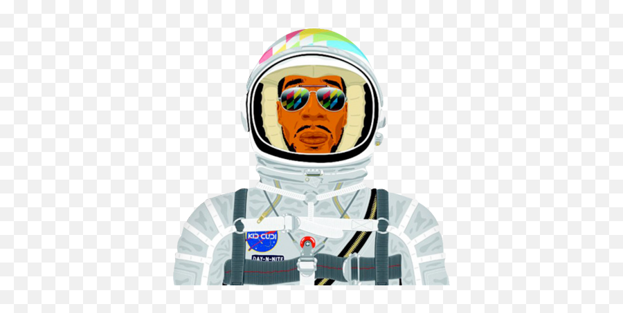 Kid Cudi Astronaut Cartoon Psd Free Download - Kid Cudi Album Cover Png,Astronaut Icon Vector