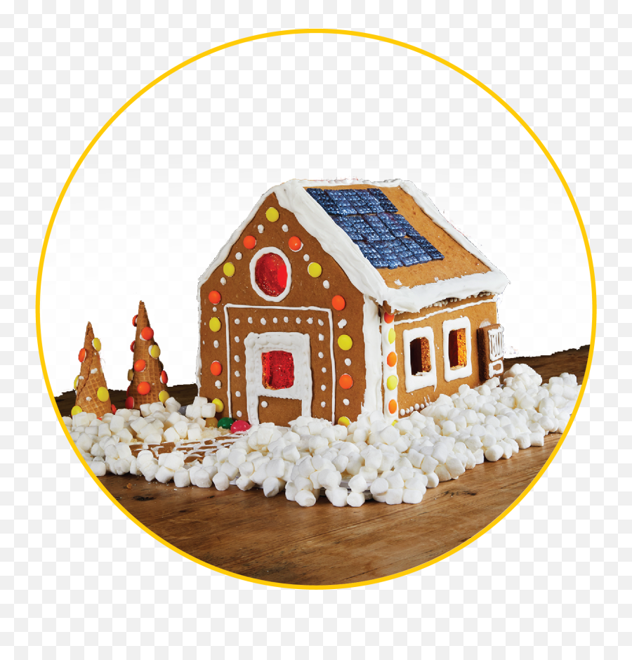 Holiday Gingerbread House Circle - Gingerbread House Png,Gingerbread House Png