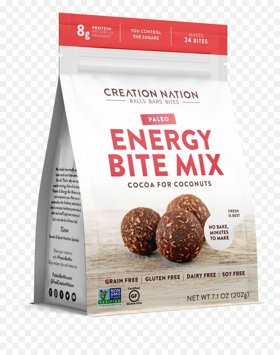 Keto Paleo Energy Bite Mix Products Bites - Creation Nation Energy Bite Mix Paleo Png,Energy Ball Png