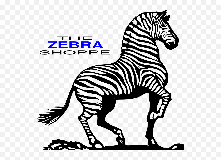 Zebra Shoppe Logo Clip Art - Zebra Black And White Clip Art Png,Zebra Logo Png