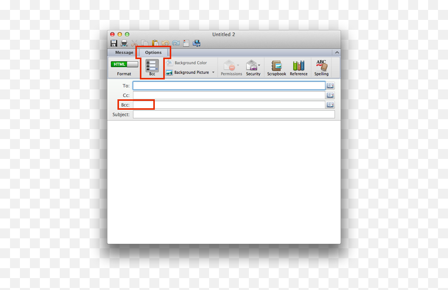 Showhide Bcc Field In Outlook 2016 For Mac Information - Add Bcc In Outlook Mac Png,Outlook Express Icon