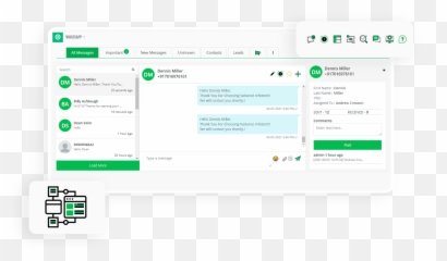 Vtiger With Whatsapp Integration Send - Vertical png
