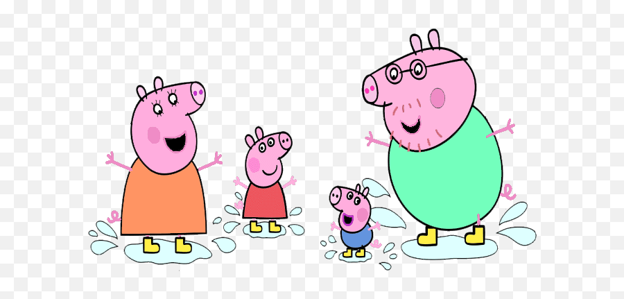 Peppa Pig Clip Art Cartoon - Peppa George Mummy Daddy Png,Peppa Pig Png