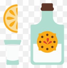 Lemon Slice Graphics To Download - Glass Bottle png