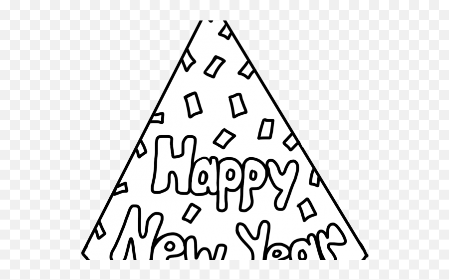 Download Happy New Year Clipart Hat - New Years Coloring Pages Png,New Years Hat Transparent