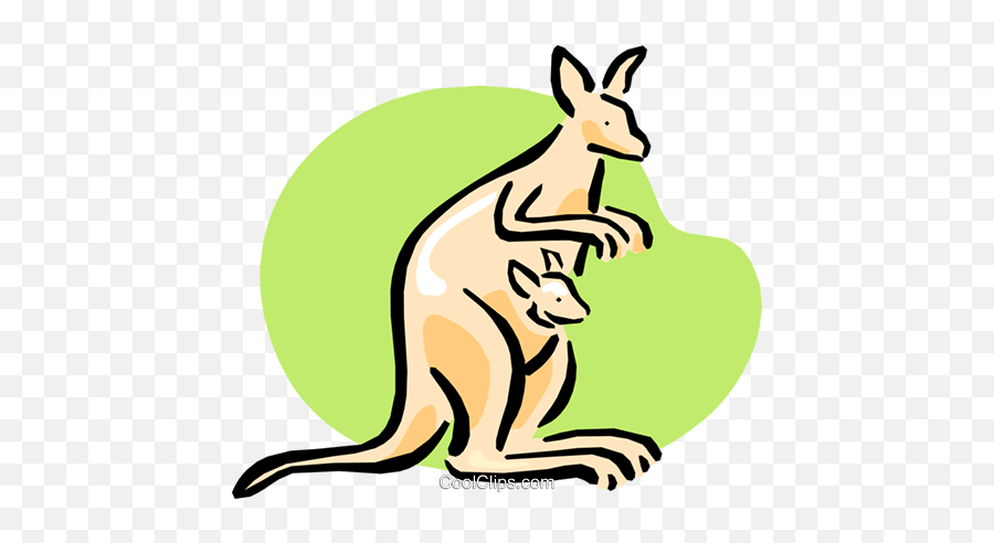 Kangaroo And Joey Royalty Free Vector Clip Art Illustration - Canguru Png,Kangaroo Transparent Background