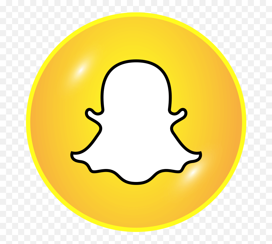 Snapchat Glossy Icon Png Image Free - Circle,Snapchat Icon Png