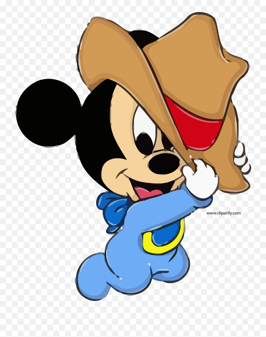 Baby Mickey Disney Cowboy Hat - Baby Mickey Mouse With Hat Png,Cowboy Hat Clipart Png