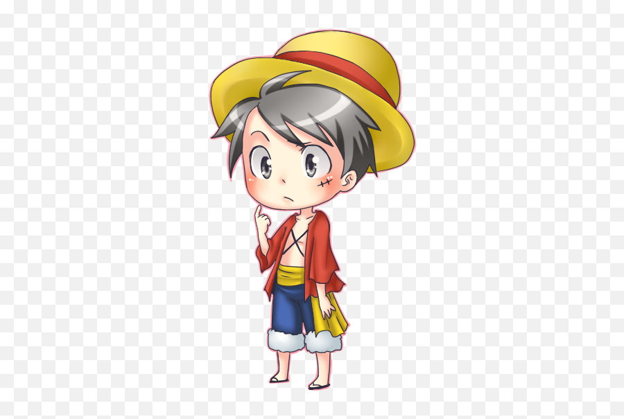 Chibi Luffy Discovered - Luffy Chibi Anime One Piece Png,Anime Blush Png