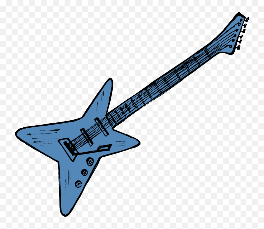 Electric Guitar Drawing Vector Eps Svg Png Transparent - Electric Guitar Drawing,Guitar Transparent Background