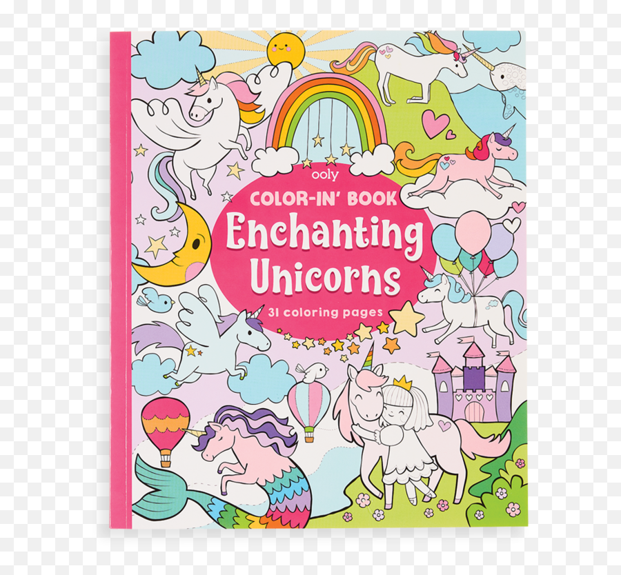 Enchanting Unicorns Coloring Book - Ooly Color In Book Enchanting Unicorns Png,Coloring Book Png
