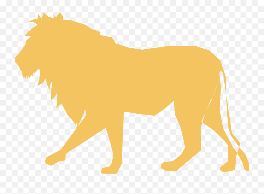 Download Lion Silhouette Clip Art - Transparent Lion Silhouette Png,Lion Silhouette Png