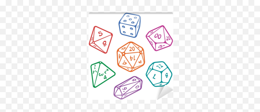 Vector Icon Set Of Dice For Fantasy Dnd - Dnd Dice Set Vector Png,Dnd Dice Png