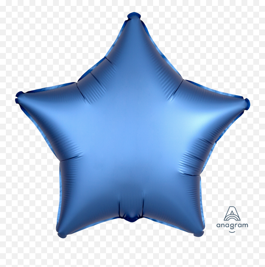 Azure Blue Balloon - Balloon Star Blue Satin Png,Blue Star Png