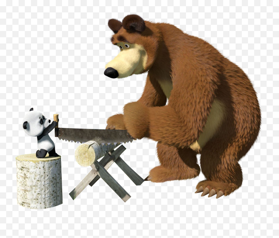 Masha And The Bear Cartoon Transparent - Masha And The Bear Png,Masha And The Bear Png