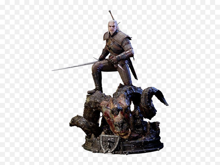 Geralt Of Rivia Polystone Statue - Witcher 3 Statue Png,Geralt Png