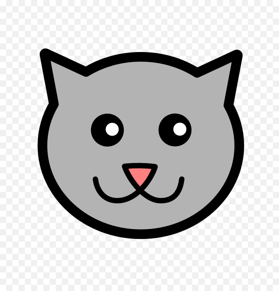 Cute Cat Face Png 3 Image - Cartoon Cat Face Easy,Cute Face Png - free  transparent png images 