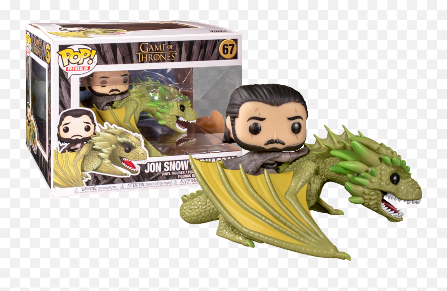 Large Game Of Thrones Jon Snow And Rhaegal Funko Pop 67 - Funko Pop Game Of Thrones Png,Jon Snow Png