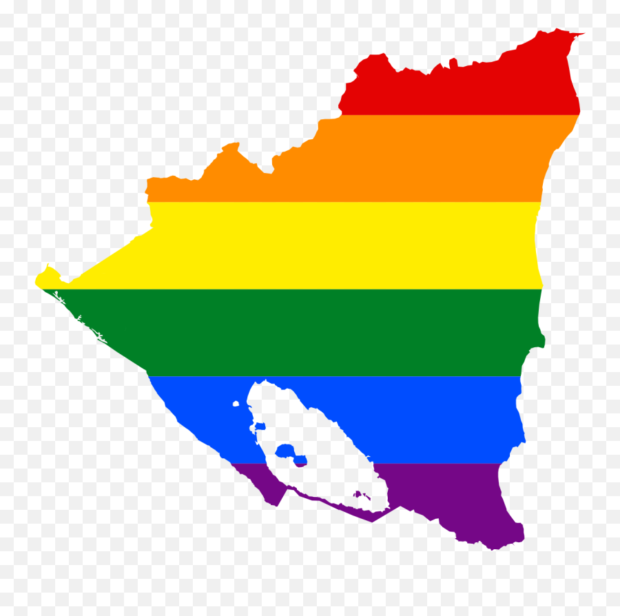 Lgbt Flag Map Of Nicaragua - Nicaragua Map And Flag Clipart Mapa De Nicaragua Vector Png,Lgbt Flag Png