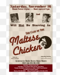The Case Of Maltese Chicken Dinner Theatre 887 River - Ayam Penyet Png,Chicken Dinner Png