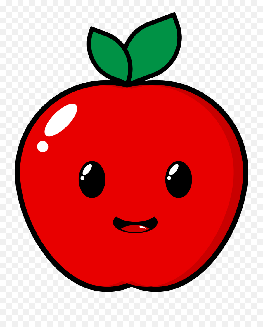 Happy Apple Clip Art - Happy Apple Clipart Png,Cartoon Apple Png