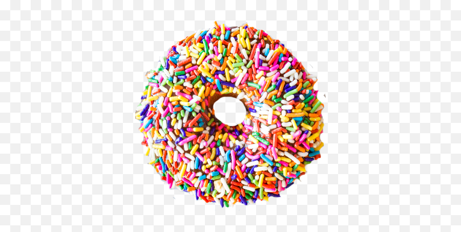 Donut Chocolate - One Donut With Sprinkles Png,Sprinkles Png