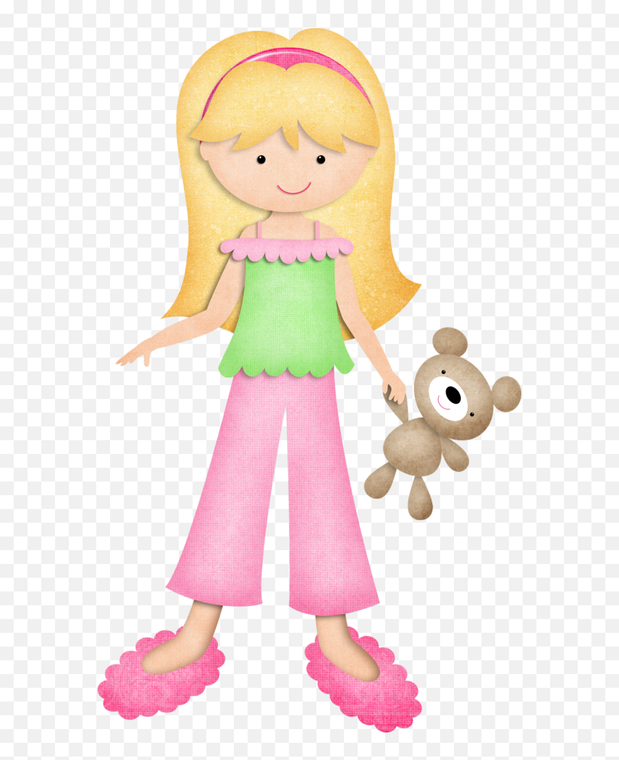 Girls Clipart Pajama Transparent Free For - Clipart Girl In Pajamas Png,Pajamas Png