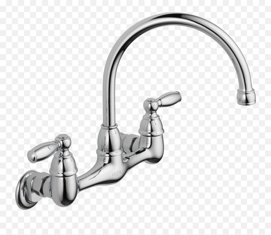 P299305lf - Two Handle Wall Mounted Kitchen Faucet Wall Mount Kitchen Faucets Png,Kitchen Sink Png