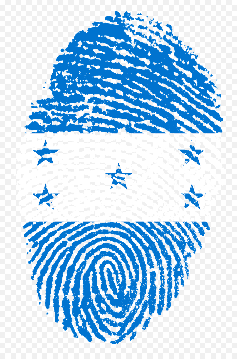 Honduras Flag Fingerprint - Honduras Fingerprint Png,Honduras Flag Png