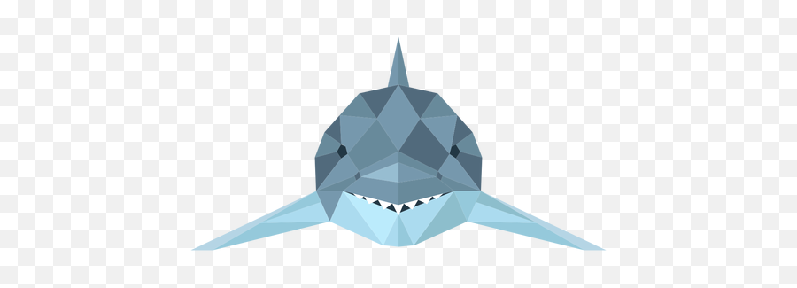 Shark Fin Tail Tooth Low Poly - Shark Face Low Poly Png,Fin Png