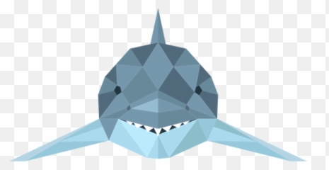 Shark Fin Tail Tooth Low Poly - Shark Face Low Poly Png,Fin Png