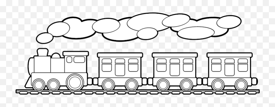 Toy Train Outline - Outline Picture Of Train Png,Toy Train Png