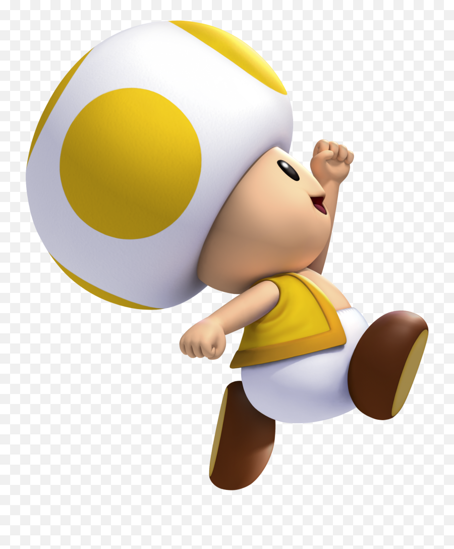 New Super Mario Bros Wii Yellow Toad - Super Mario Bros Toad Png,Toad Transparent