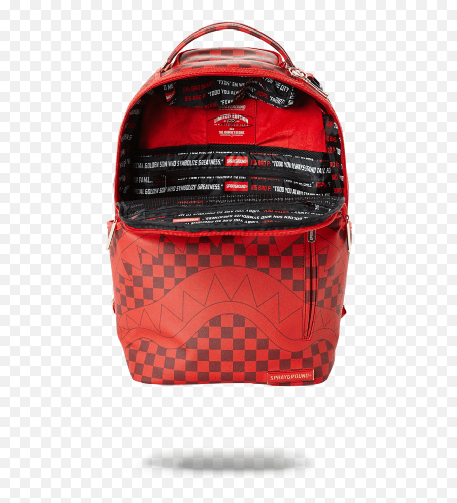 Paris Backpack Checkered - Sprayground Sharks In Paris Red Duffle Png,Todd Gurley Png