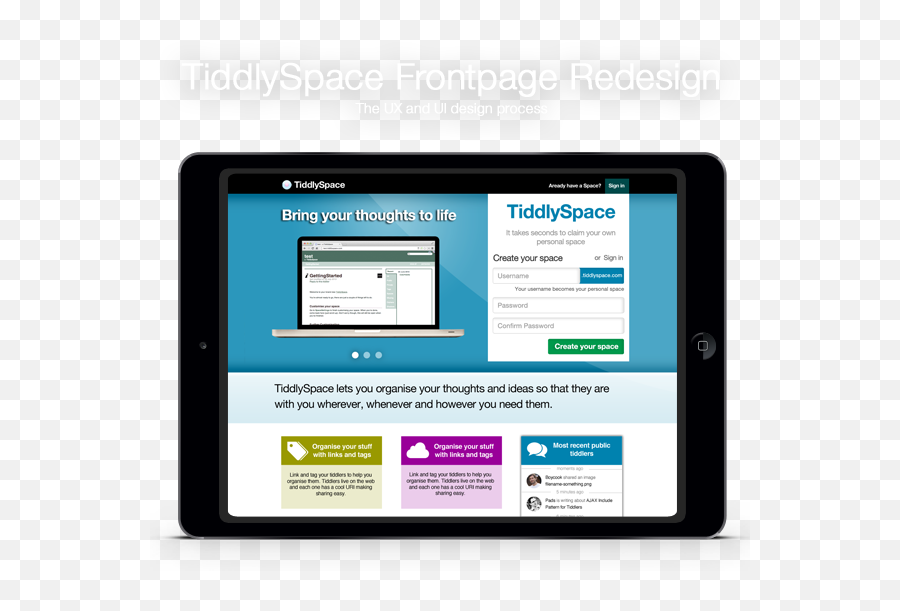 Tiddlyspacecom Frontpage Redesign - Technology Applications Png,Axure Icon Set