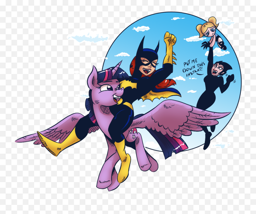 Download Saturdaymorningproj Ashi Batgirl Bubbles - My Little Pony Twilight  As Batman Png,Batgirl Png - free transparent png images 
