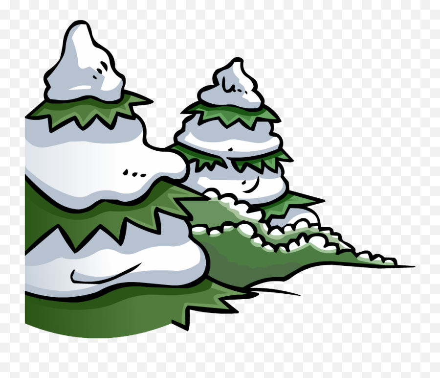 Pine Tree - Cartoon Winter Tree Png,Snowy Trees Png