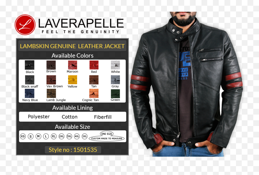 Laverapelle Menu0027s Genuine Lambskin Leather Jacket Black - Long Sleeve Png,Icon Strong Arm Jacket