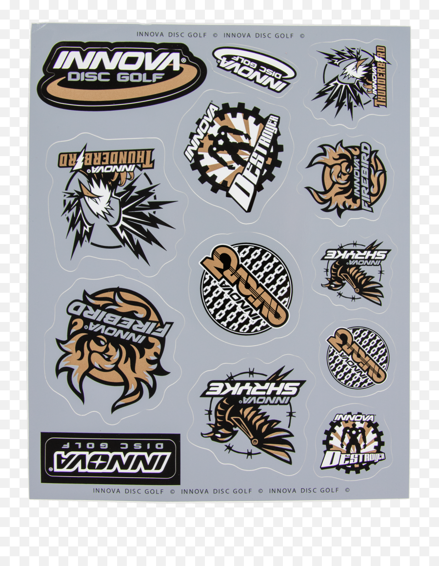 Innova Icon Sticker Sheet Disc Golf Accessories - Sabattus Innova Disc Golf Stickers Png,Icon Golf Cart Review