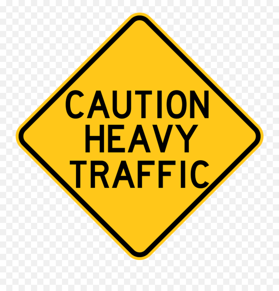 Caution Heavy Traffic Warning Trail Sign Digital Crayon - Ibirapuera Park Png,Warning Icon