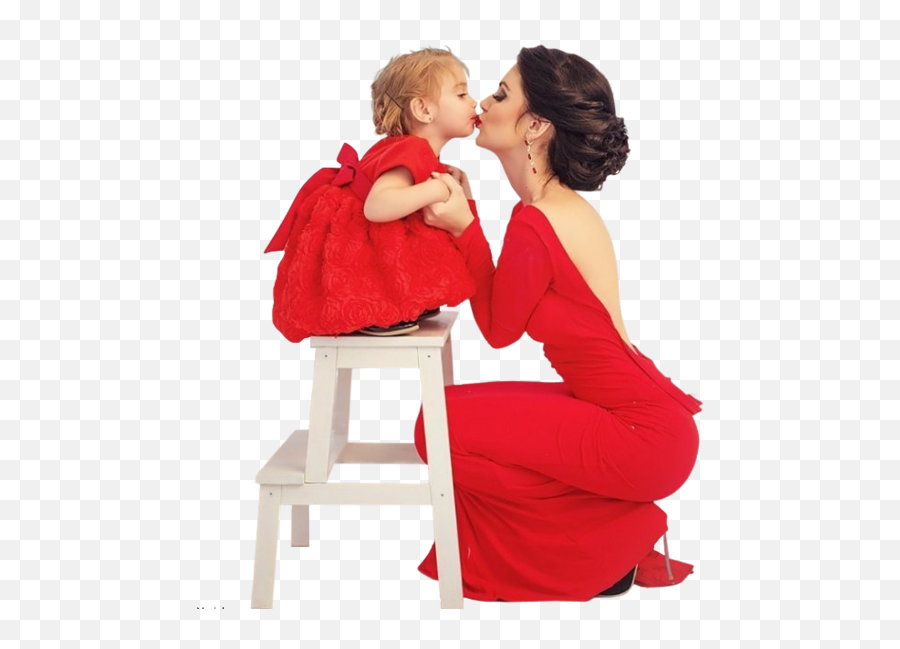 Mommy And Daughter In Red Dresses Png Official Psds - Red Dress Mother And Daughter,Dresses Png
