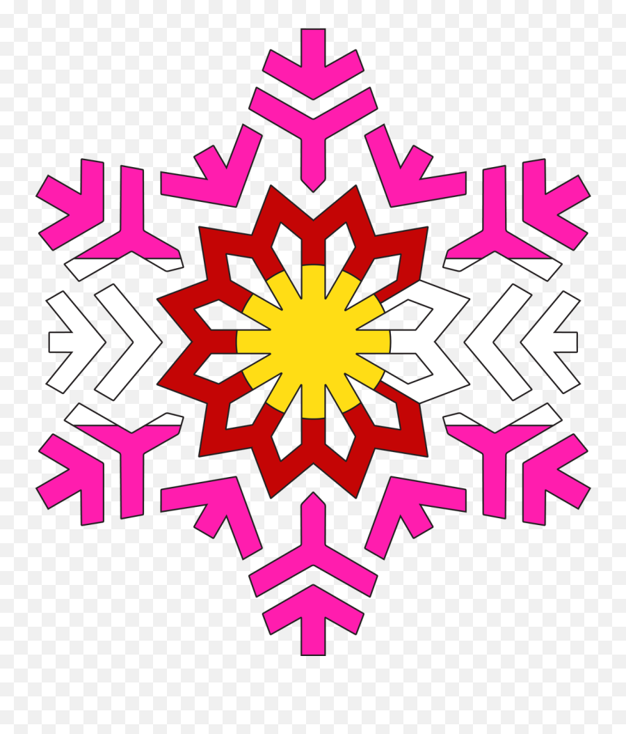 Car Decal Png - Pink Flag Flake Uv Weather Resistant Car Snowflake Image Free Png,Snowflakes Transparent Background