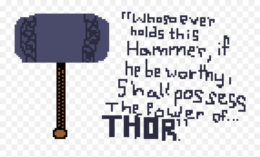 Mjolnir Pixel Art Maker - Clip Art Png,Mjolnir Png