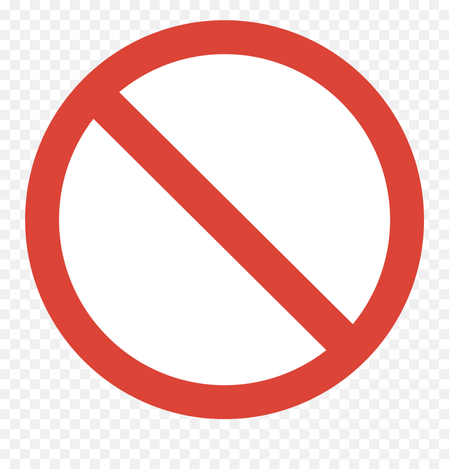 Prohibited Png Transparent - No Sign Transparent Background,Prohibited Sign Png